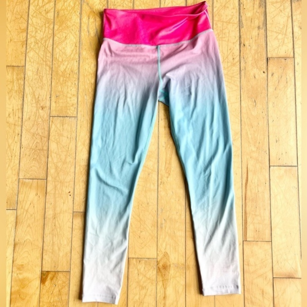 Zyia Activewear Performance Multicolor Gradient Leggings Size 4 - Picture 1 of 6